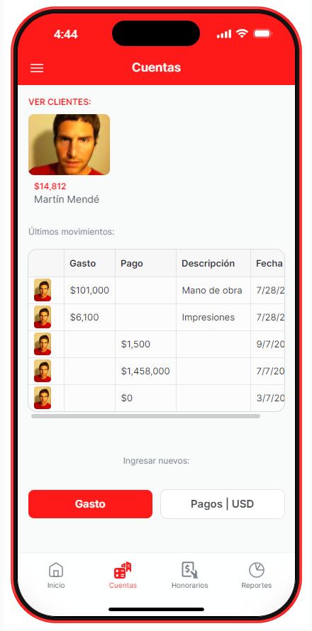 App para control de gastos y cobranzas de obras de construcción