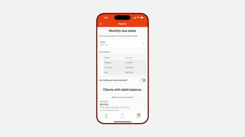 CRM App Para La Gesti&oacute;n Peri&oacute;dica De Clientes - M&oacute;dulo De Informes