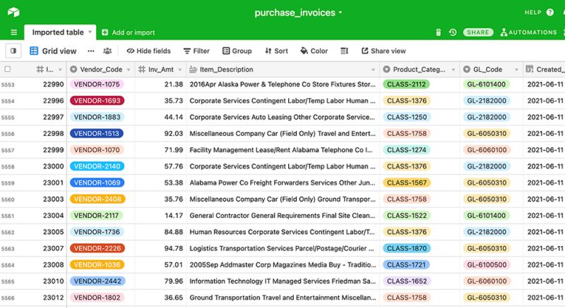 Airtable - base de datos NoCode