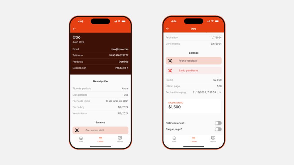 CRM App Para Gesti&oacute;n de Clientes Peri&oacute;dicos - M&oacute;dulo de gesti&oacute;n