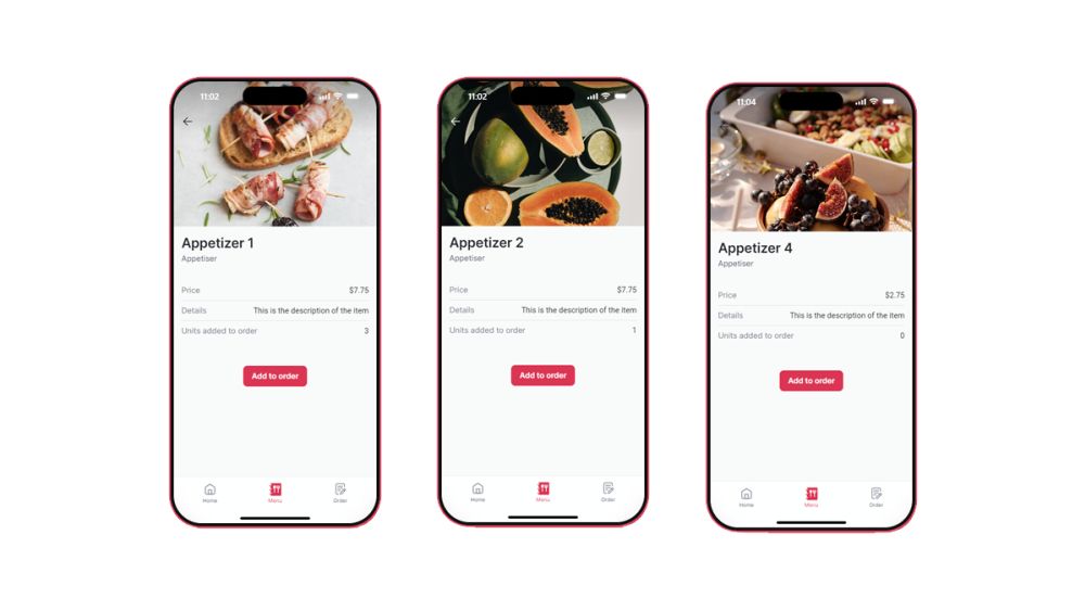 Menu con QR - descripcion de items del menu 1