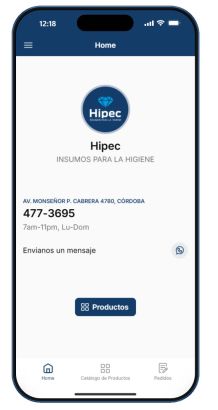 App catálogos - Hipec - Mobile